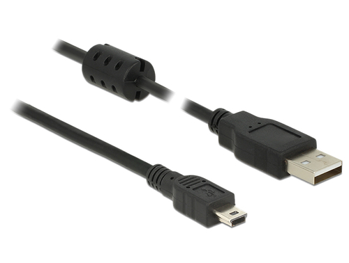 DELOCK Kabel USB 2.0 Typ-A Stecker > USB 2.0 Mini-B Stecker 2,0 m schwarz