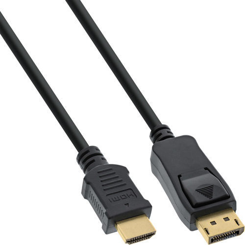 INLINE DisplayPort zu HDMI Konverter Kabel schwarz 1m