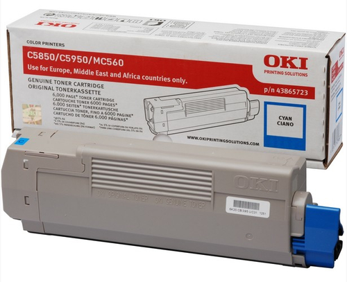 OKI C5850, C5950 Toner cyan Standardkapazität 6.000 Seiten 1er-Pack