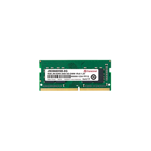 TRANSCEND 8GB JM DDR4 2666 SO-DIMM 1Rx8 1Gx8 CL19 1.2V