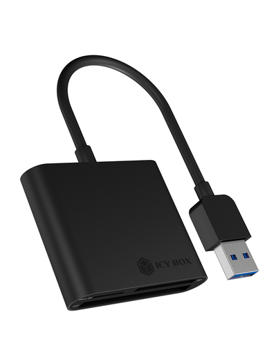 ICY BOX IB-CR301-U3 USB 3.0 externer Multi-Kartenleser mit bis zu 5 Gbits 1x CF 1x SD 1x microSD