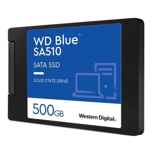 WD Blue SA510 SSD 500GB SATA III 6Gb/s cased 6,9cm 2,5Zoll 7mm internal single-packed