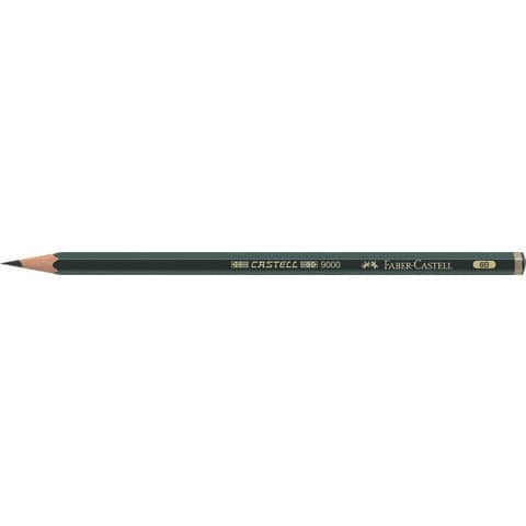 Bleistift CASTELL® 9000 - 6B, dunkelgrün