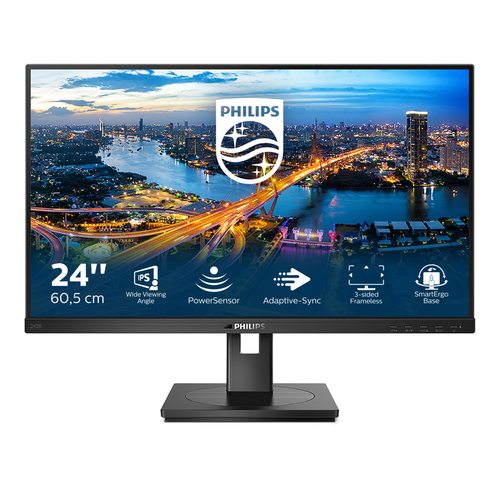 PHILIPS 242B1/00 60,45cm 23,8Zoll LCD monitor with PowerSensor IPS technology 16:9 1920x1080 250 cd/m2 4 ms DVI-D Headphone out