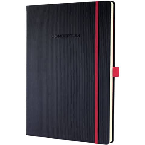 Notizbuch Conceptum Red Edition - ca. A4, liniert, schwarz