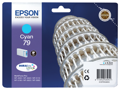 EPSON 79 Tinte cyan Standardkapazität 6.5ml 800 Seiten 1er-Pack