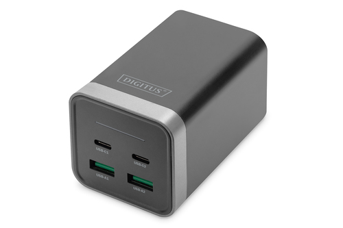 DIGITUS 4-Port USB-charging adapter 150W GaN 150W 2x USB-C 2x USB-A PD 3.0