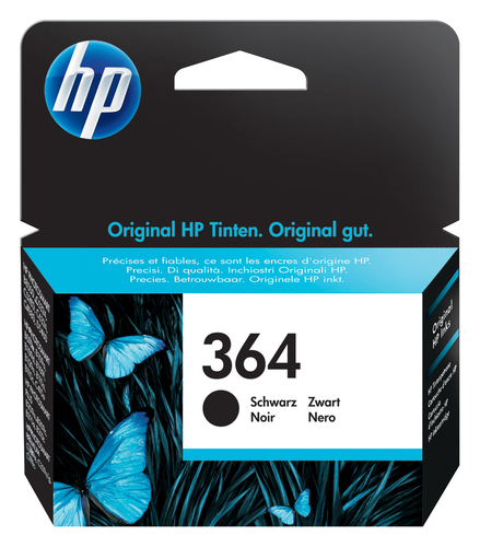 HP 364 original Ink cartridge CB316EE BA1 black standard capacity 6ml 250 pages 1-pack with Vivera Ink cartridge