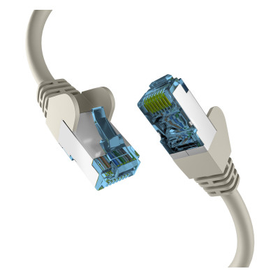 EFB Netzwerkkabel CAT6a S/FTP PIMF mit CAT7 Rohkabel 10 Gigabit Ethernet Kupfer 30m grau