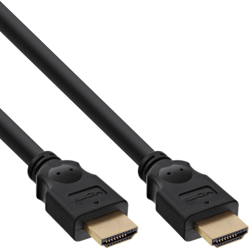 INLINE HDMI HighSpeed Kabel PREMIUM 2m St/St bis 1080p FullHD vergoldete Kontakte schwarz