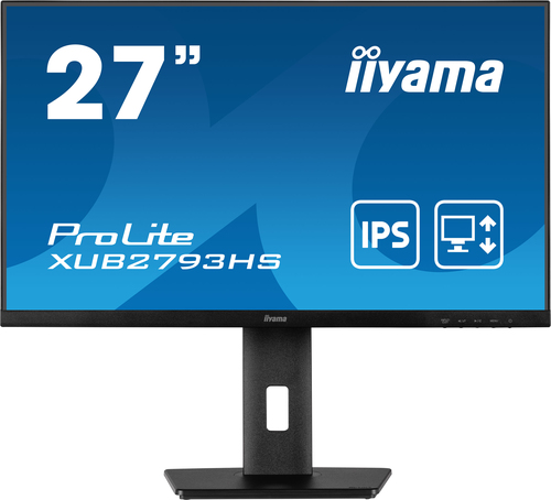 IIYAMA XUB2793HS-B6 68,58cm 27Zoll ETE IPS FHD 100Hz 250cd/m2 1ms Speakers HDMI DP FreeSync FreeSync 15cm Height Adj.
