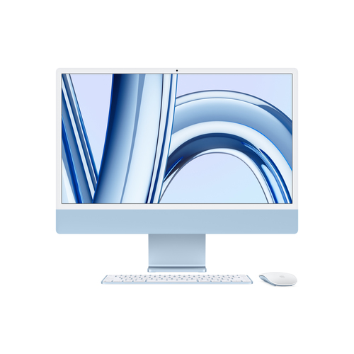 APPLE iMac 4,5K 59,69cm 23,5Zoll Apple M3 Chip mit 8-Core CPU und 10-Core GPU 8GB gem. RAM 256GB SSD DE - Blau