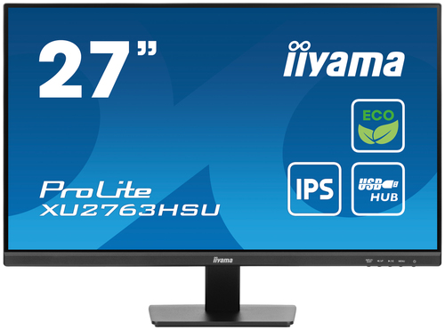 IIYAMA XU2763HSU-B1 68,58cm 27Zoll ETE IPS EyeComfort/EyeSafe 2.0 FHD 100Hz 250cd/m2 3ms GTG Speakers HDMI DP USB 2x 3.2
