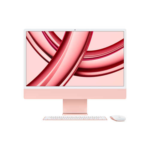 APPLE iMac 4,5K 59,69cm 23,5Zoll Apple M3 Chip mit 8-Core CPU und 10-Core GPU 8GB gem. RAM 256GB SSD DE - Rose