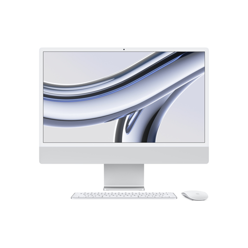 APPLE iMac 4,5K 59,69cm 23,5Zoll Apple M3 Chip mit 8-Core CPU und 10-Core GPU 8GB gem. RAM 256GB SSD DE - Silber