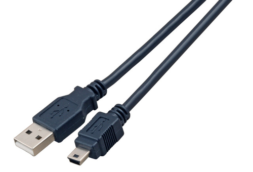 EFB USB2.0 Anschlusskabel A-Mini B 5polig St.-St. 5m schwarz Classic