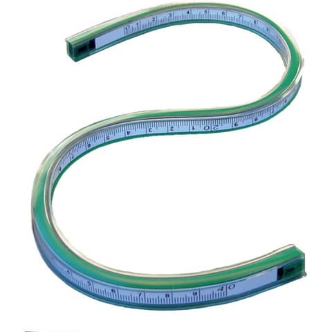 Flexible Kurvenlineale mit mm-Teilung, 40 cm