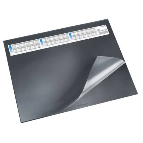 Schreibunterlage DURELLA DS - mit Vollsichtauflage, Kalender, 65 x 52 cm, schwarz