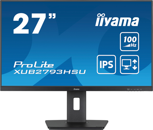 IIYAMA XUB2793HSU-B6 68,58cm 27Zoll ETE IPS-panel 1920x1080 100Hz 250cd/m 15cm Height Adj. Stand Pivot Speakers HDMI DisplayPort