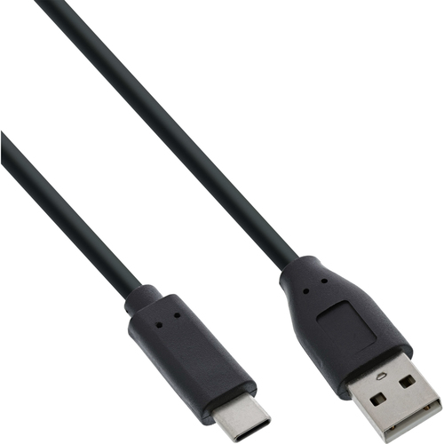 INLINE USB 2.0 Kabel Typ C Stecker an A Stecker schwarz 1m