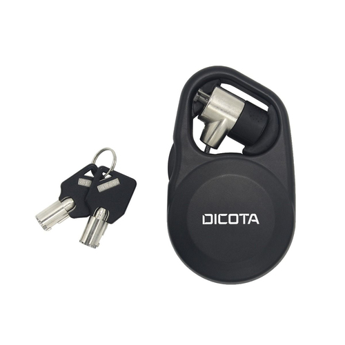 DICOTA Sicherheitskabel T-Lock Versenkbarer 3x7mm Schlitz mit Schlüssel