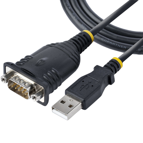 STARTECH.COM 1m USB to Serial Cable DB9 Male RS232 to USB Converter Prolific IC USB to Serial Adapter for Printer/Scanner/Switch