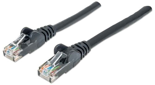 INTELLINET Netzwerkkabel Cat6 U/UTP CCA Cat6-kompatibel RJ45-Stecker/RJ45-Stecker 0,5 m schwarz