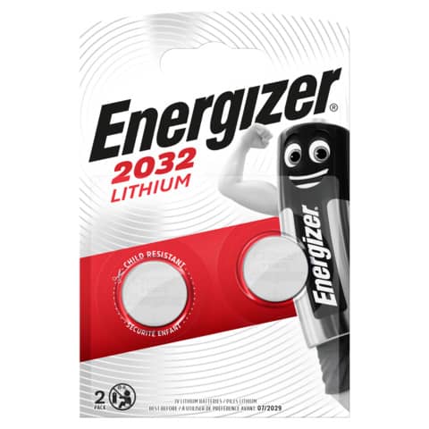 Knopfzellen-Batterie CR2032 Lithium 3,0 Volt 2 Stück