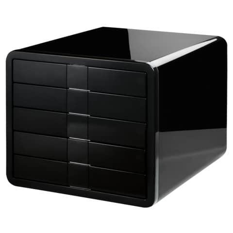 Schubladenbox i-Box - A4/C4, 5 geschlossene Schubladen, schwarz