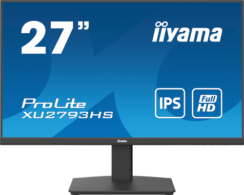 IIYAMA XU2793HS-B6 68,58cm 27Zoll ETE IPS EyeComfort/EyeSafe 2.0 FHD 100Hz 250cd/m2 Speakers HDMI DP 1ms FreeSync FreeSync